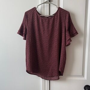 41 Hawthorn Burgundy Patterned Blouse